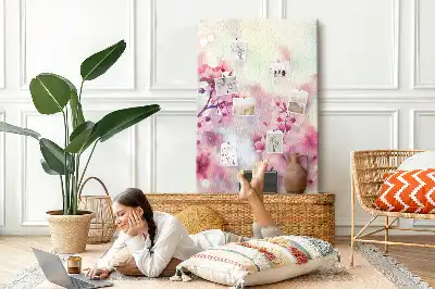 Spring Flowers Cork Note Board