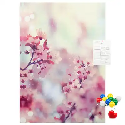 Spring Flowers Cork Note Board