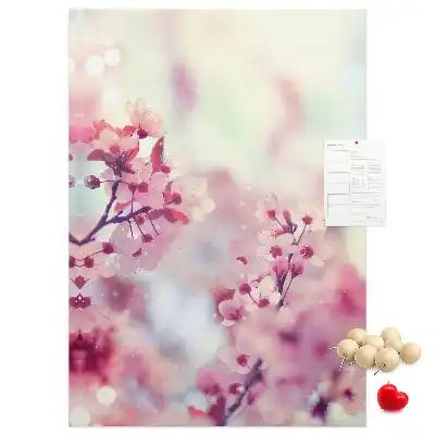Spring Flowers Cork Note Board