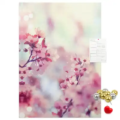 Cork Note Board Spring flowers