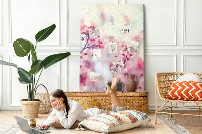 Spring Flowers Cork Note Board
