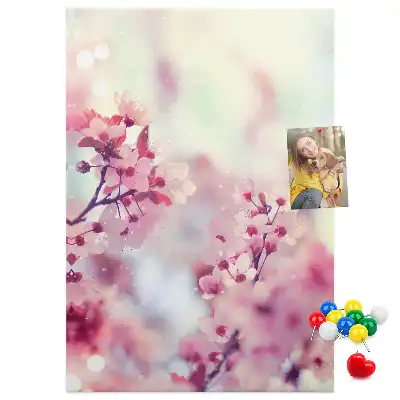 Cork Note Board Spring flowers