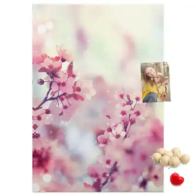 Cork Note Board Spring flowers
