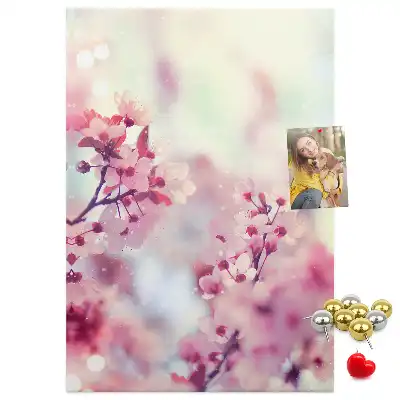 Spring Flowers Cork Note Board