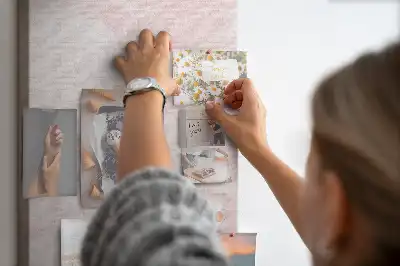 Red roses floral cork memo board
