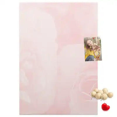 Red roses floral cork memo board