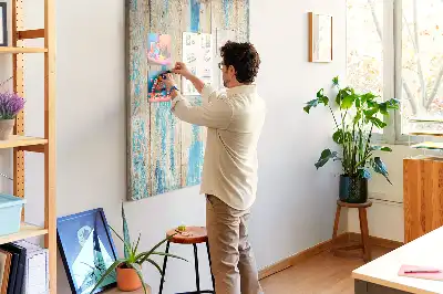 Cork Note Board with Wood Frame