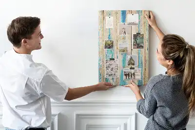 Cork Note Board with Wood Frame