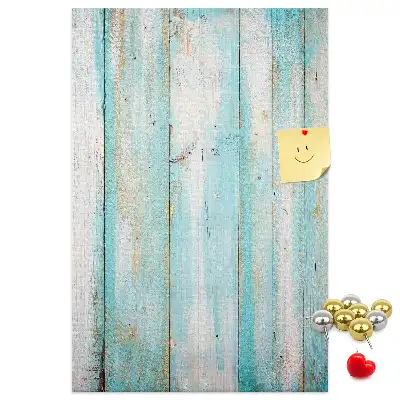 Aged retro wood wall cork memo board