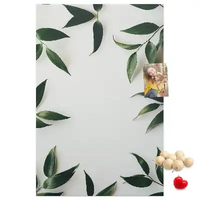 Green leaf finial cork pin board