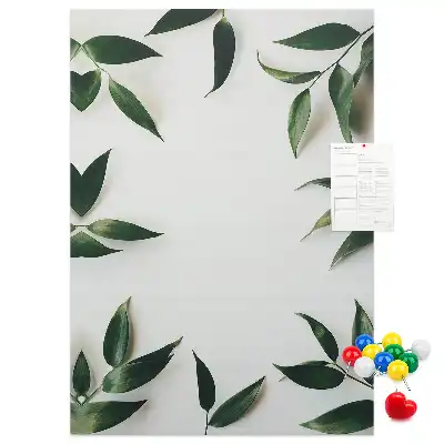 Green leaf finial cork pin board