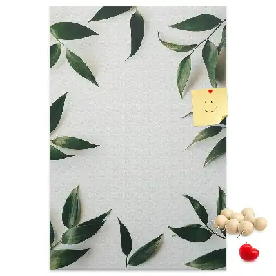 Green leaf finial cork pin board