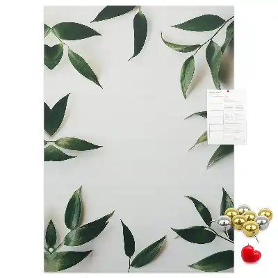 Green leaf finial cork pin board