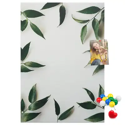 Green leaf finial cork pin board
