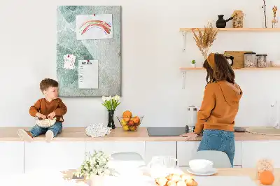 Wall cork memo board Marble block