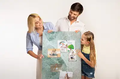 Marble block cork memo board