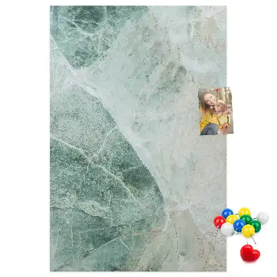 Marble block cork memo board