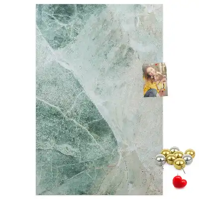 Marble block cork memo board