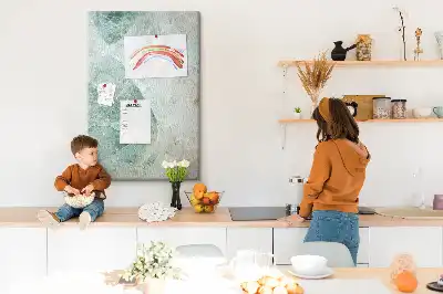Wall cork memo board Marble block