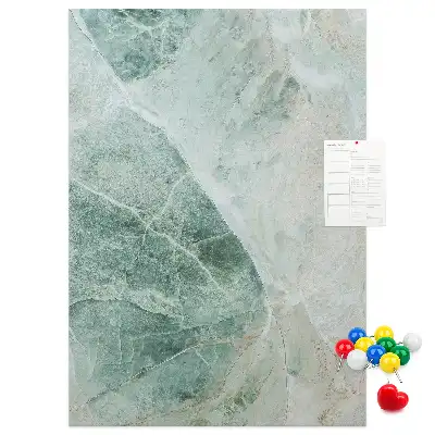 Marble block cork memo board