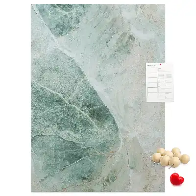 Marble block cork memo board