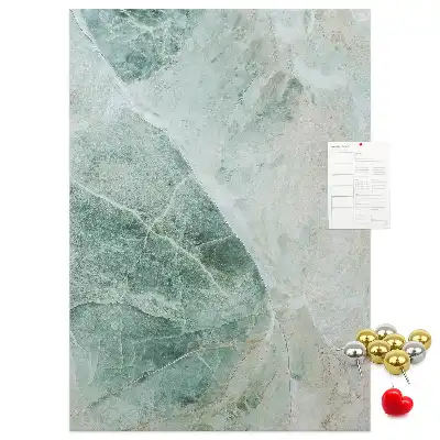 Marble block cork memo board