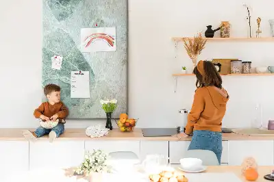 Wall cork memo board Marble block