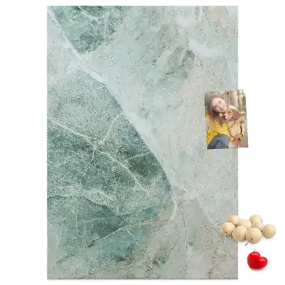 Marble block cork memo board