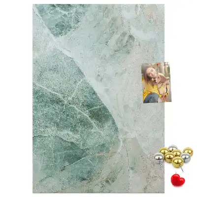 Marble block cork memo board