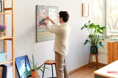 Pastel cork pin board