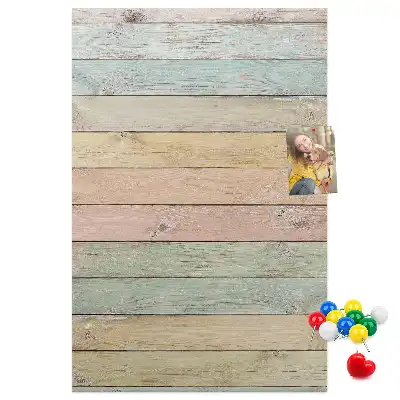 Pastel cork pin board