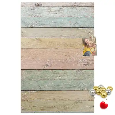 Pastel cork pin board