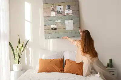 Pastel cork pin board