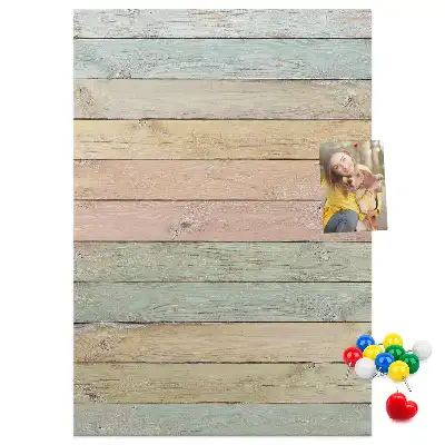 Pastel cork pin board