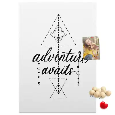 Wall cork memo board Step into the unknown