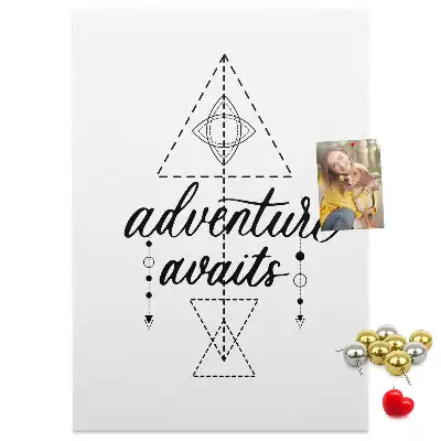 Wall cork memo board Step into the unknown