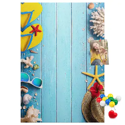 Natural cork wall memo board