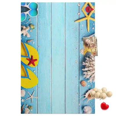 Summer Vacation Cork Pin Board