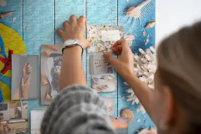 Cork pin board Summer vacation time