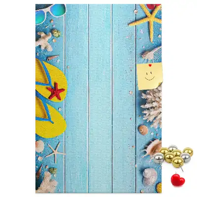 Summer Vacation Cork Pin Board