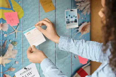 Cork Note Board with Beach Theme
