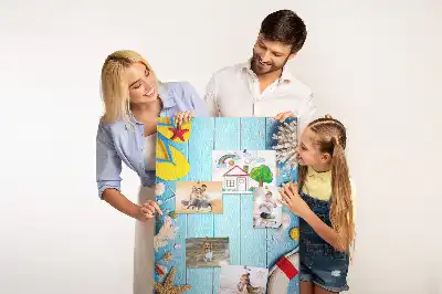 Cork Note Board with Beach Theme