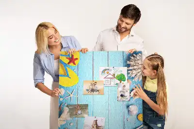Cork Note Board with Beach Theme