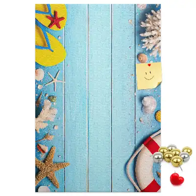 Cork Note Board with Beach Theme