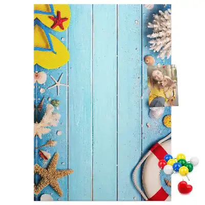 Cork Note Board with Beach Theme