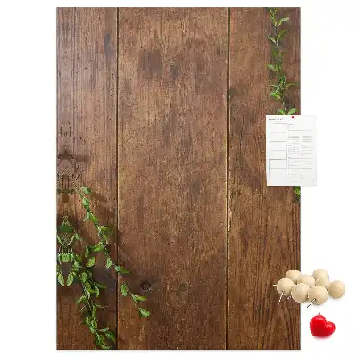 Rustic wood wall cork memo board