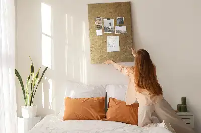 Decorative fabric cork pin board