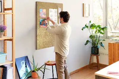 Decorative fabric cork pin board