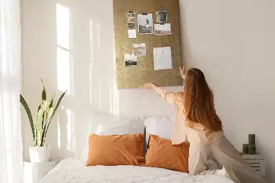 Decorative fabric cork pin board