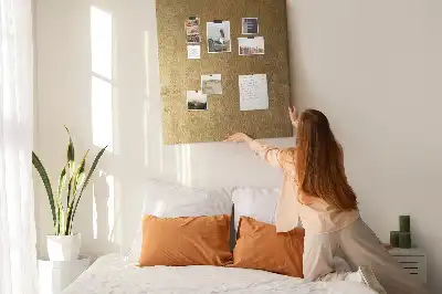 Decorative fabric cork pin board